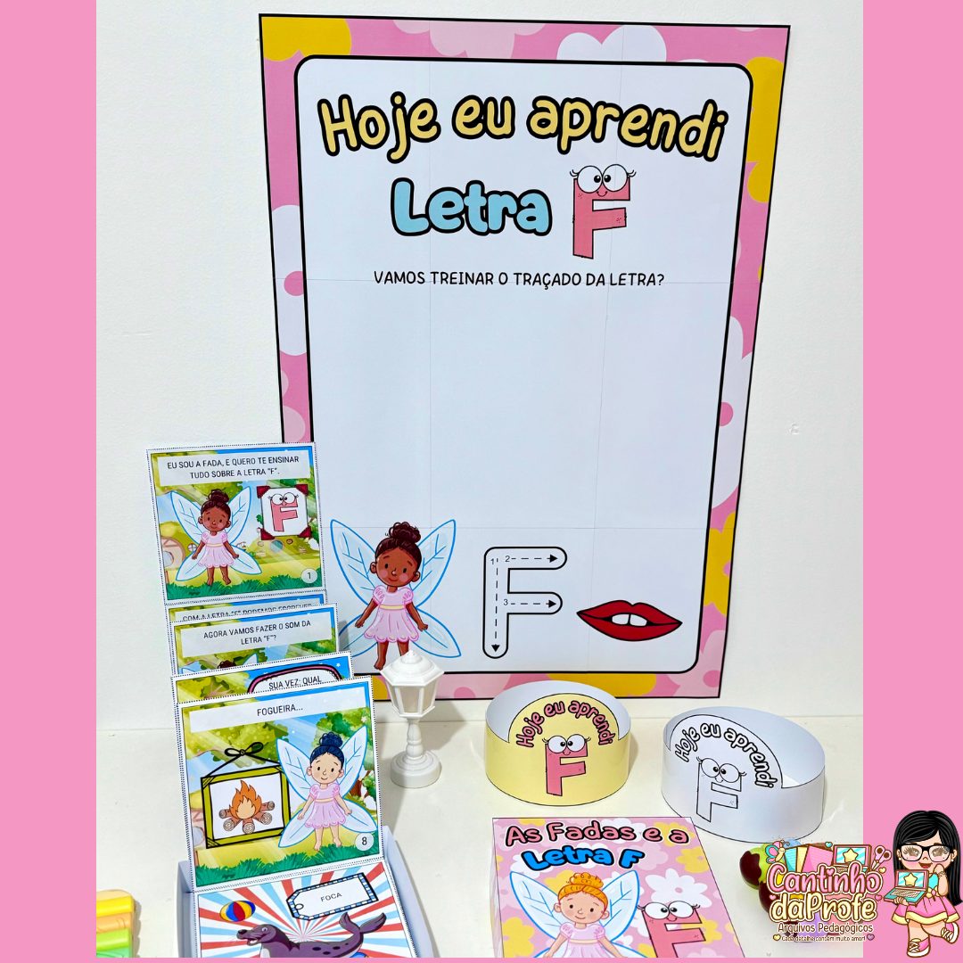 Kit História na Caixa + Cartaz Letra F