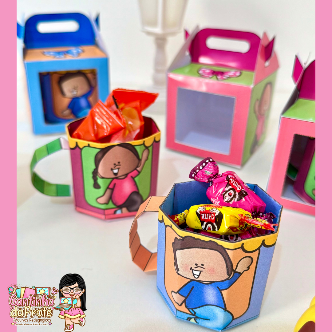 Caneca e caixinha volta às aulas