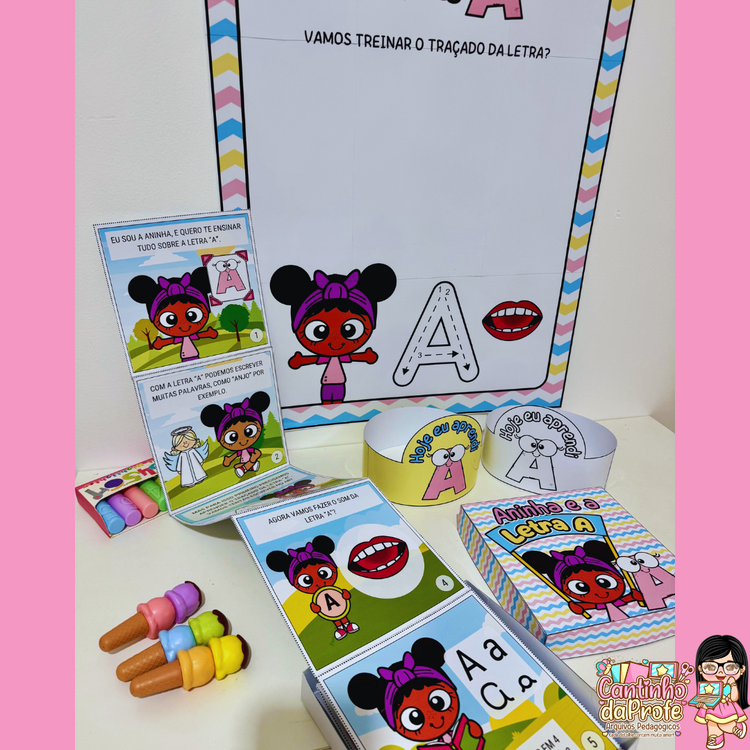 Kit História na Caixa e Cartaz Letra “A”