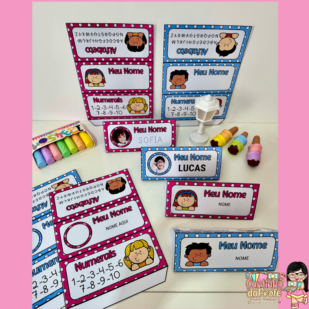 Crachá de Mesa Editável