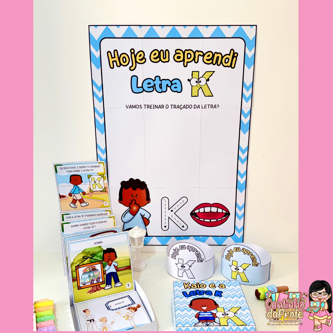 Kit História na Caixa + Cartaz Letra K