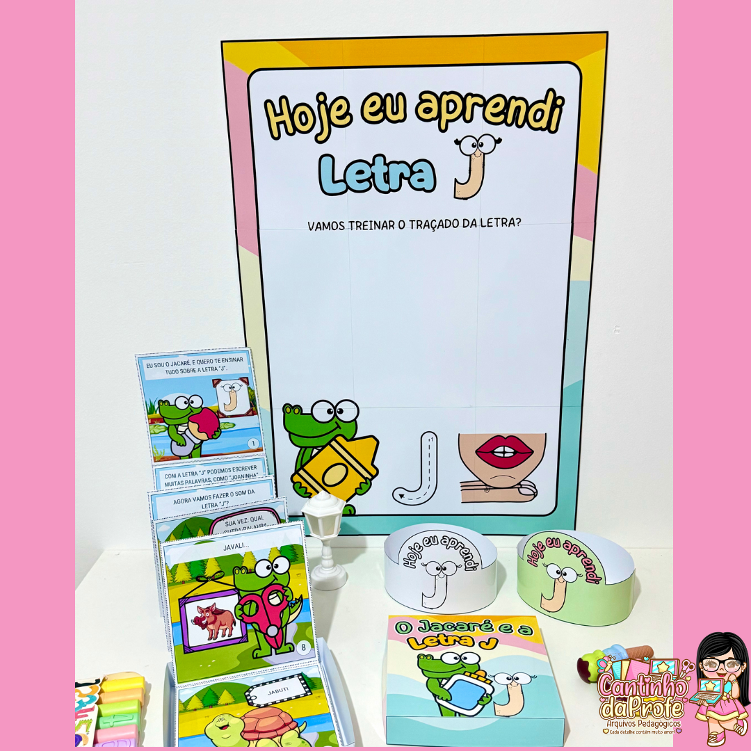 Kit História na Caixa + Cartaz Letra J