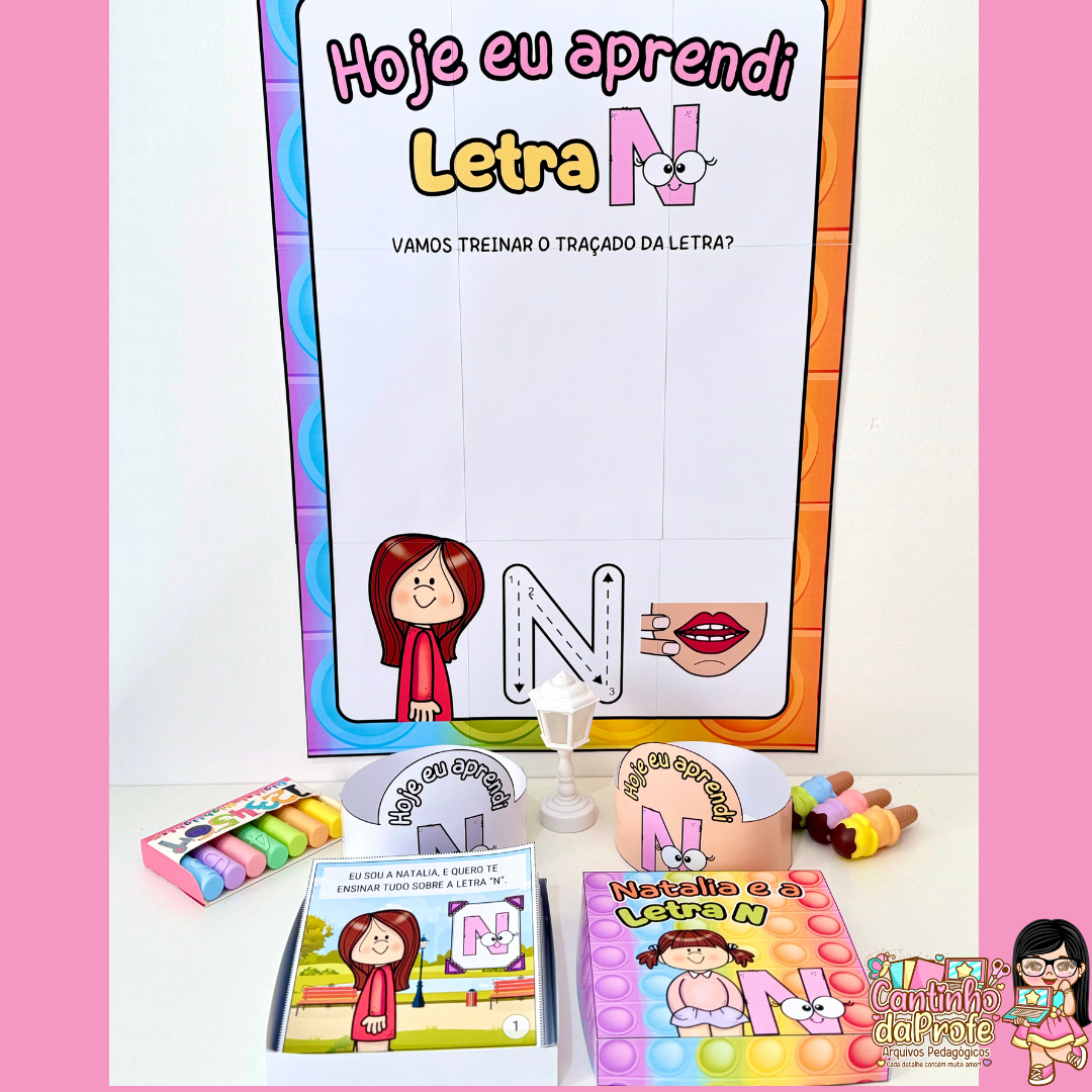 Kit História na Caixa e Cartaz Letra N