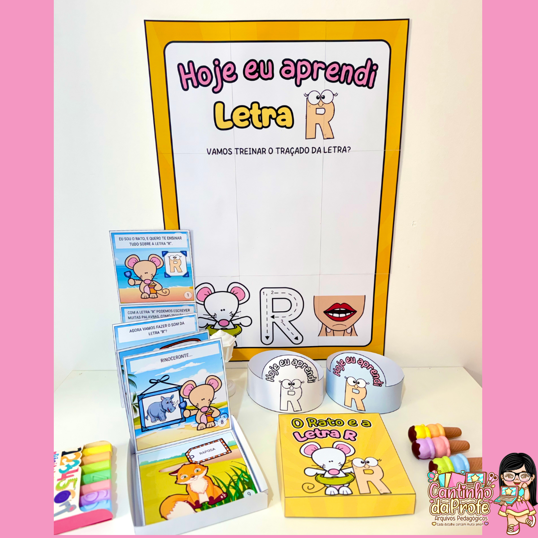 Kit História na Caixa e Cartaz Letra R