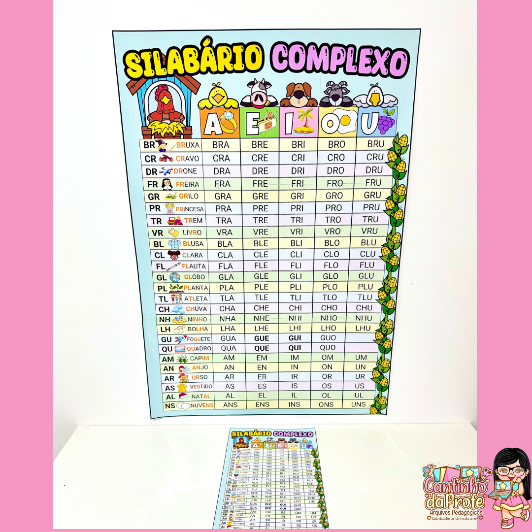 Silabário Complexo - Tema Fazendinha